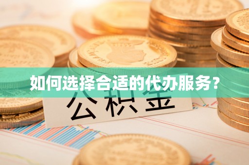 右江如何选择合适的代办服务？