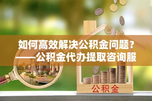 右江如何高效解决公积金问题？——公积金代办提取咨询服务指南
