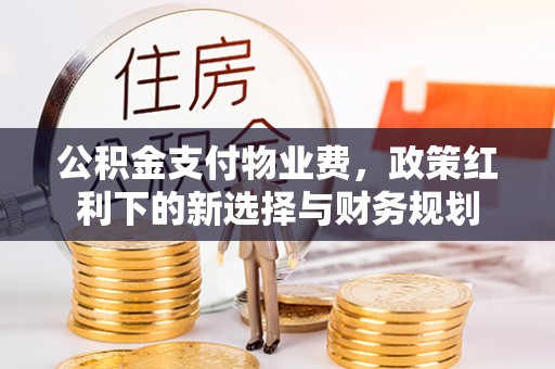 右江公积金支付物业费，政策红利下的新选择与财务规划