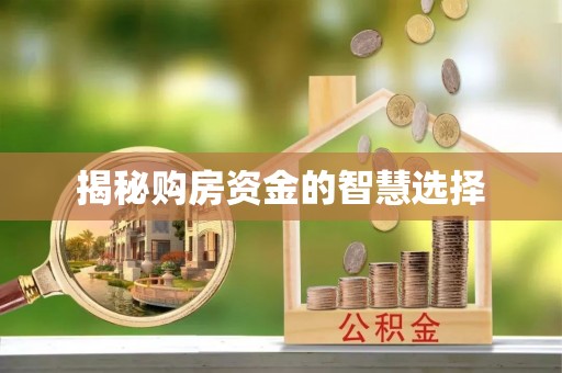 右江揭秘购房资金的智慧选择