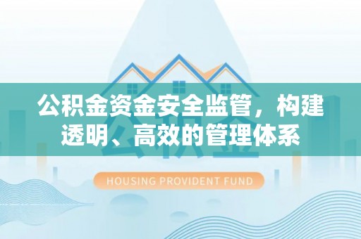 右江公积金资金安全监管，构建透明、高效的管理体系