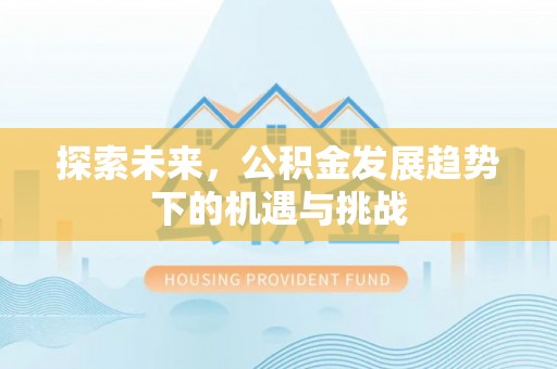 右江探索未来，公积金发展趋势下的机遇与挑战