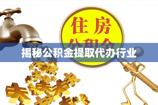 右江揭秘公积金提取代办行业