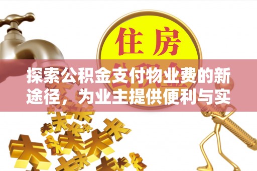 右江探索公积金支付物业费的新途径，为业主提供便利与实惠